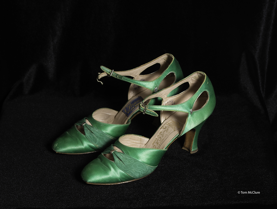 Green Satin Shoes