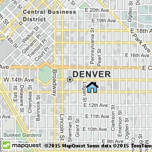 Denver map showing Molly Brown House Museum location