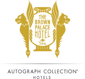 Brown Palace Hotel Logo with gold gryphons