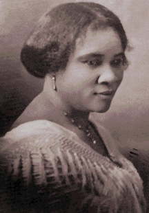 Madam C. J. Walker posing for the camera