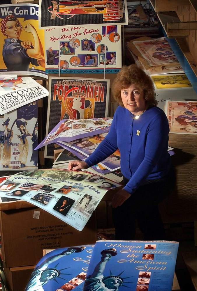 Geraldine Doyle standing in front of a store